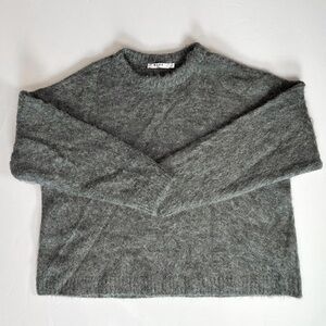 NA-KD Wool Blend Oversized Sweater in Grey